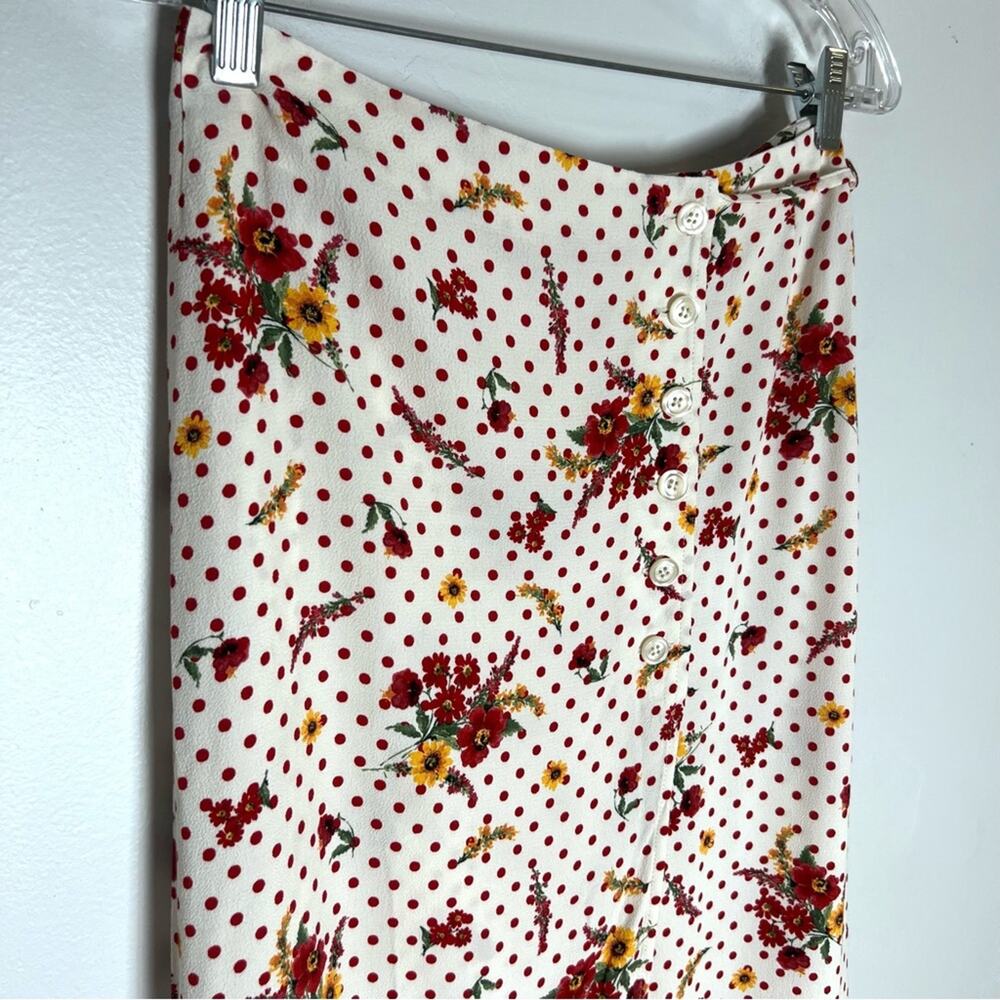 NEW Rouje Gloria Wrap Midi Skirt Polka Dot Floral Sz 42 (US 10) - Picture 5 of 10